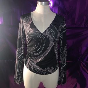 Sheer long sleeve top